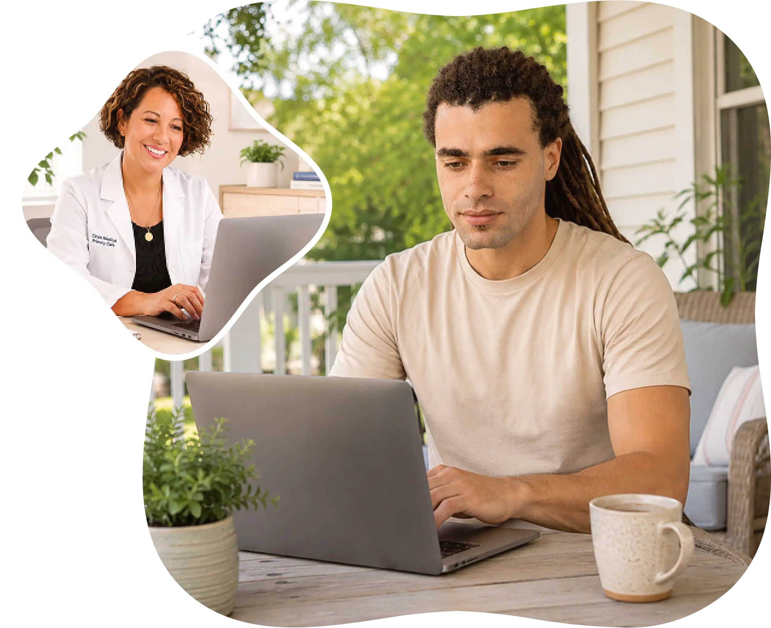 A patient meeting virtually with a Circle Medical provider about allergy care