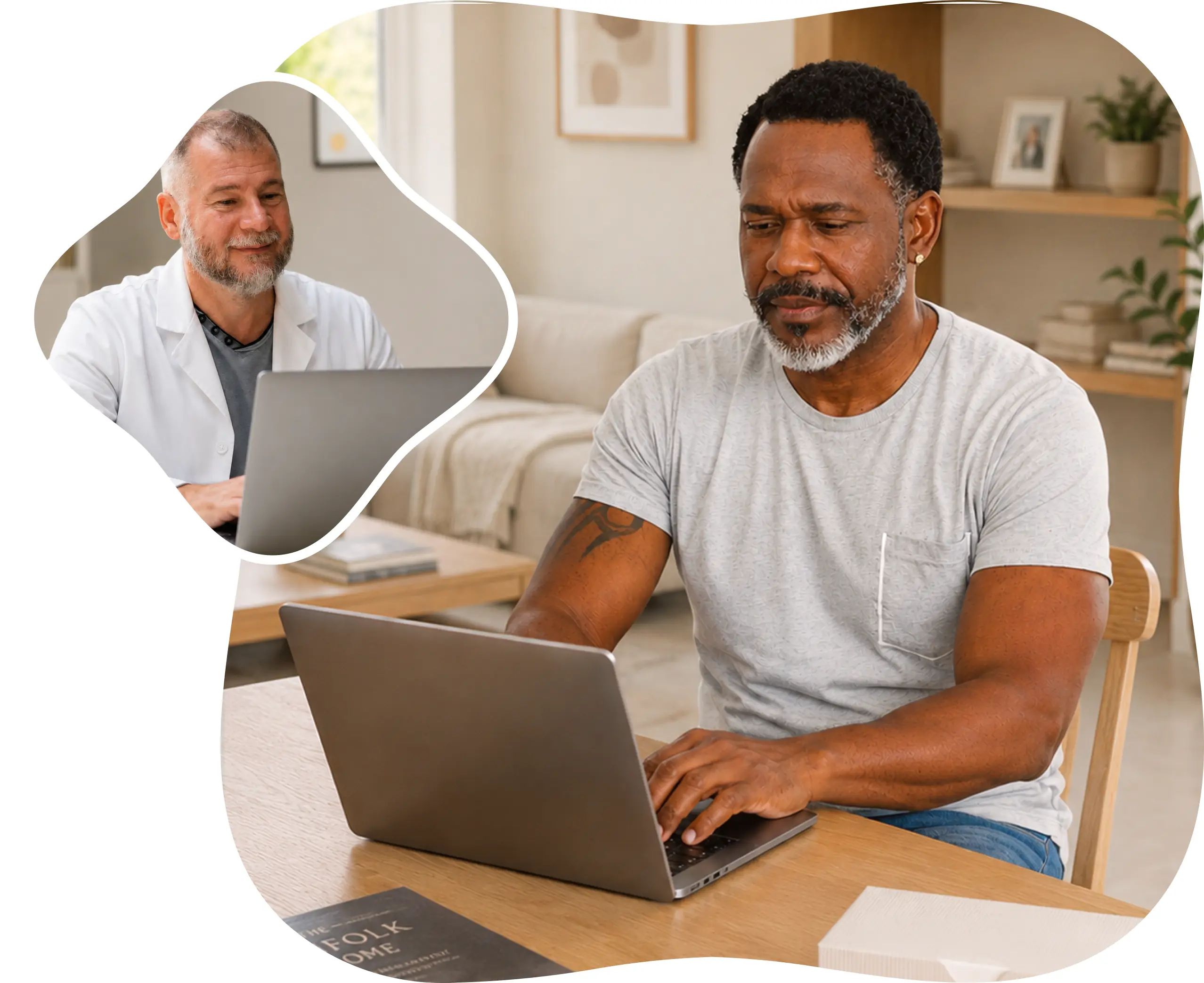 A patient meeting with a Circle Medical provider over video for bronchitis care